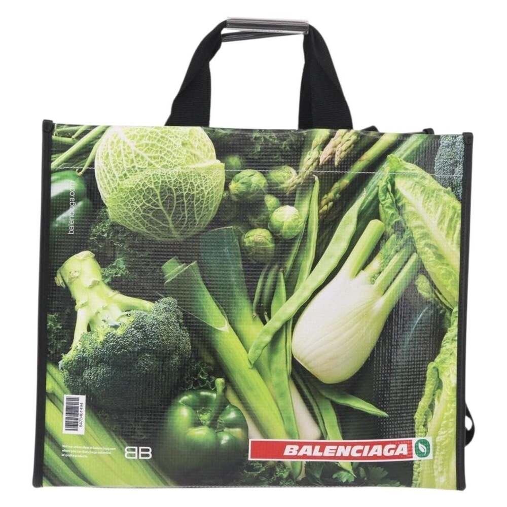 Balenciaga Leather Antwerp Tote Green